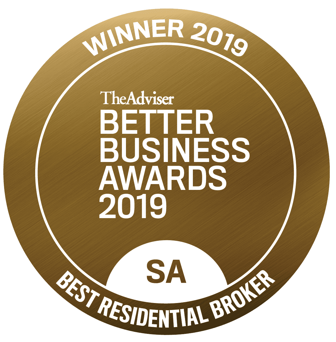 WINNER - 2019 - BETTER BUSINESS AWARDS - BEST RESIDENTIAL BROKER